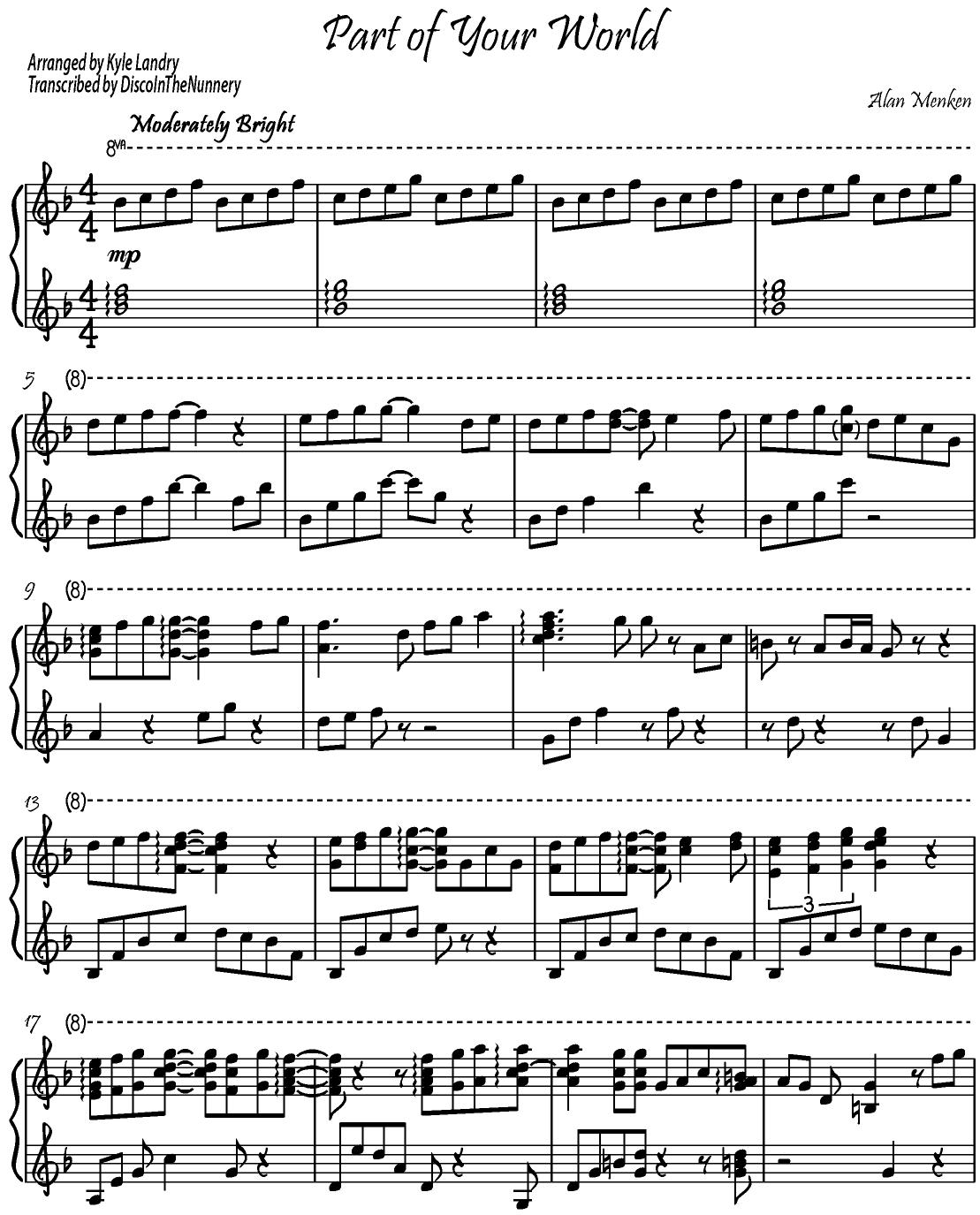 Alan Menken - Disney - The Little Mermaid by Part of Your World (DiscoInTheNunnery)