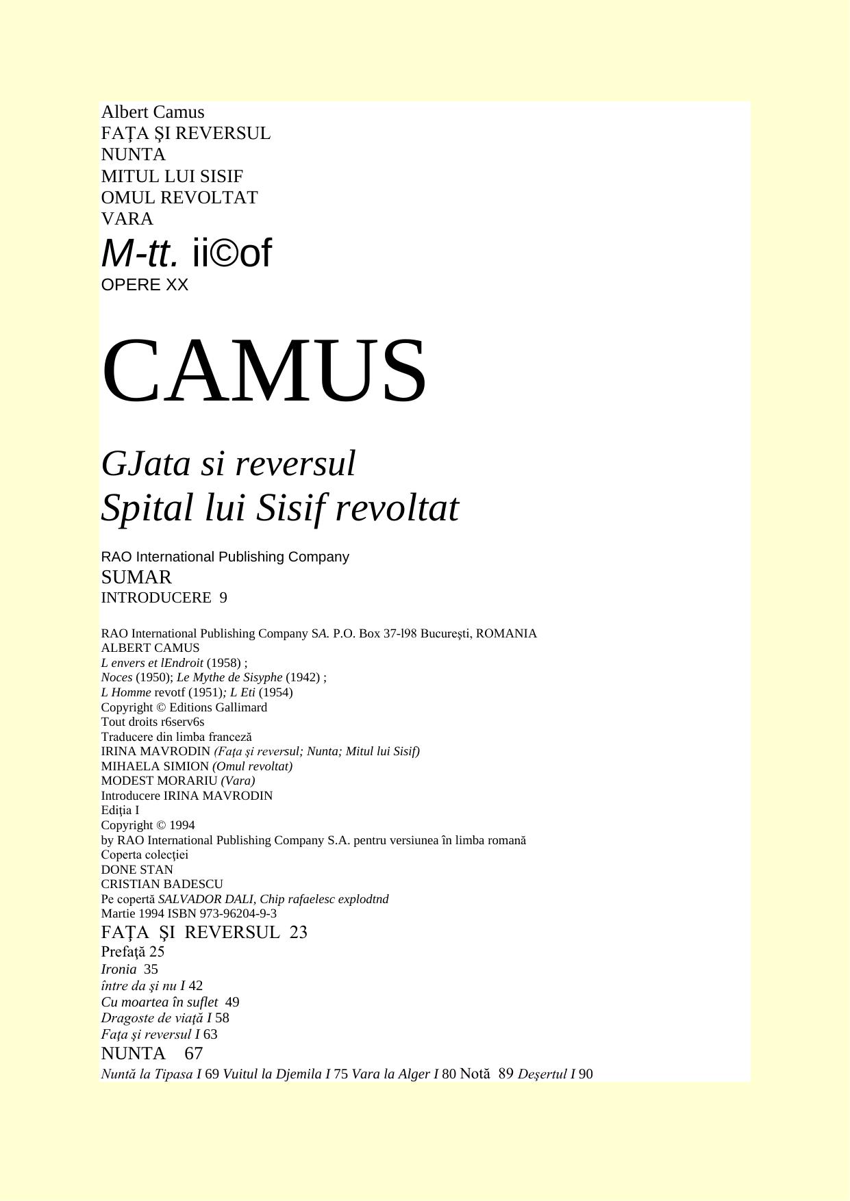 Albert Camus by Costi
