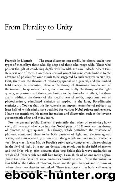 Albert Einstein and the Co-Existence of Waves and Particles [Discussion] (1967) by Louis de Broglie