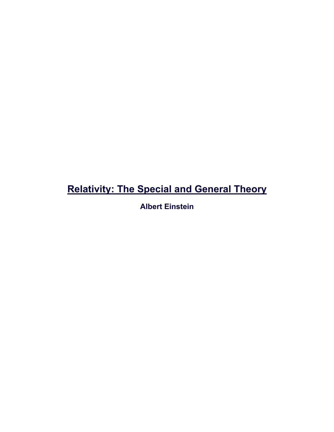 Albert Einstein, Rober Lawson-Relativity the special and general theory-bnpublishing.com (2005) by Unknown