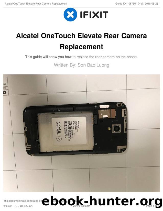Alcatel OneTouch Elevate Rear Camera Replacement by Unknown