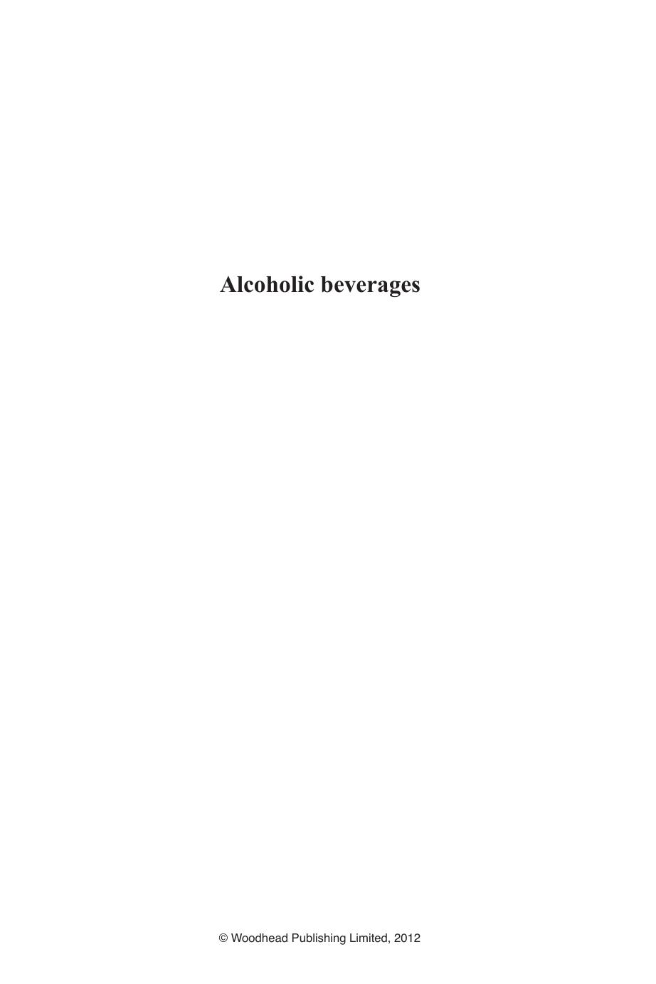 Alcoholic Beverages. Sensory Evaluation and Consumer Research by J. Piggott (Eds.)