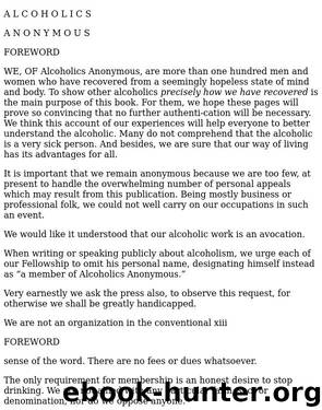 Alcoholics Anonymous by Unknown
