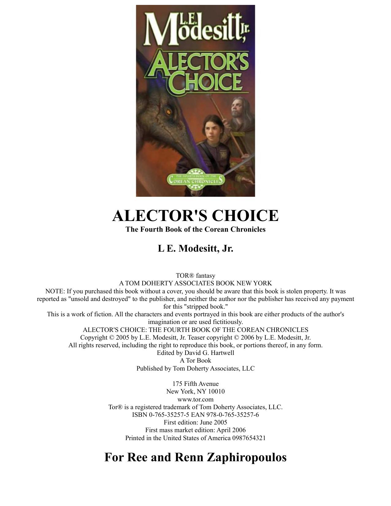 Alector's Choice by L. E. Modesitt