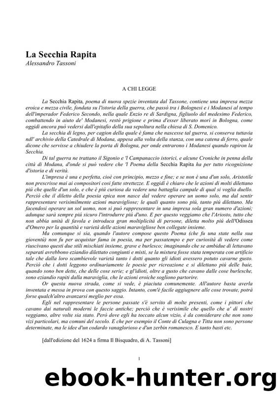 Alessandro Tassoni - La secchia rapita by AN