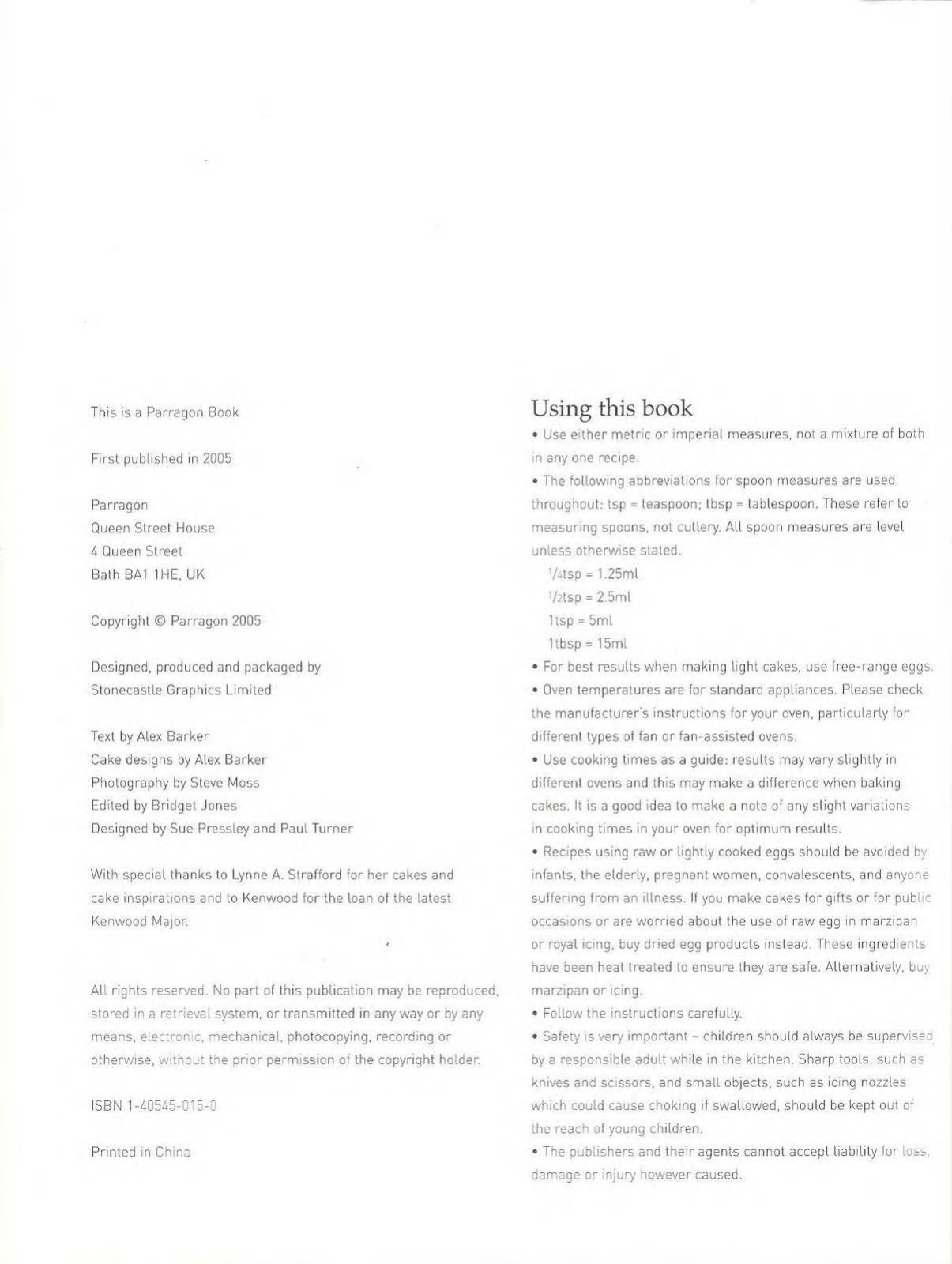 Alex Barker -Essential Guide to Cake Decorating by Unknown