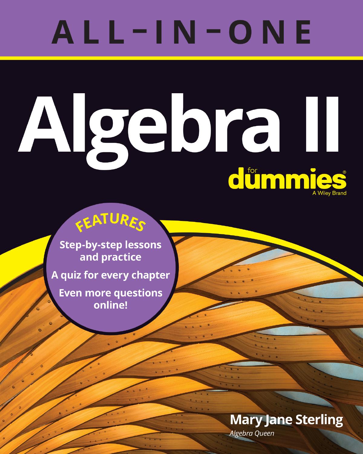 Algebra II All-in-One For Dummies by Mary Jane Sterling
