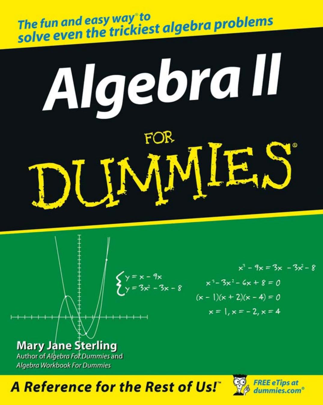 Algebra II For Dummies by Mary Jane Sterling