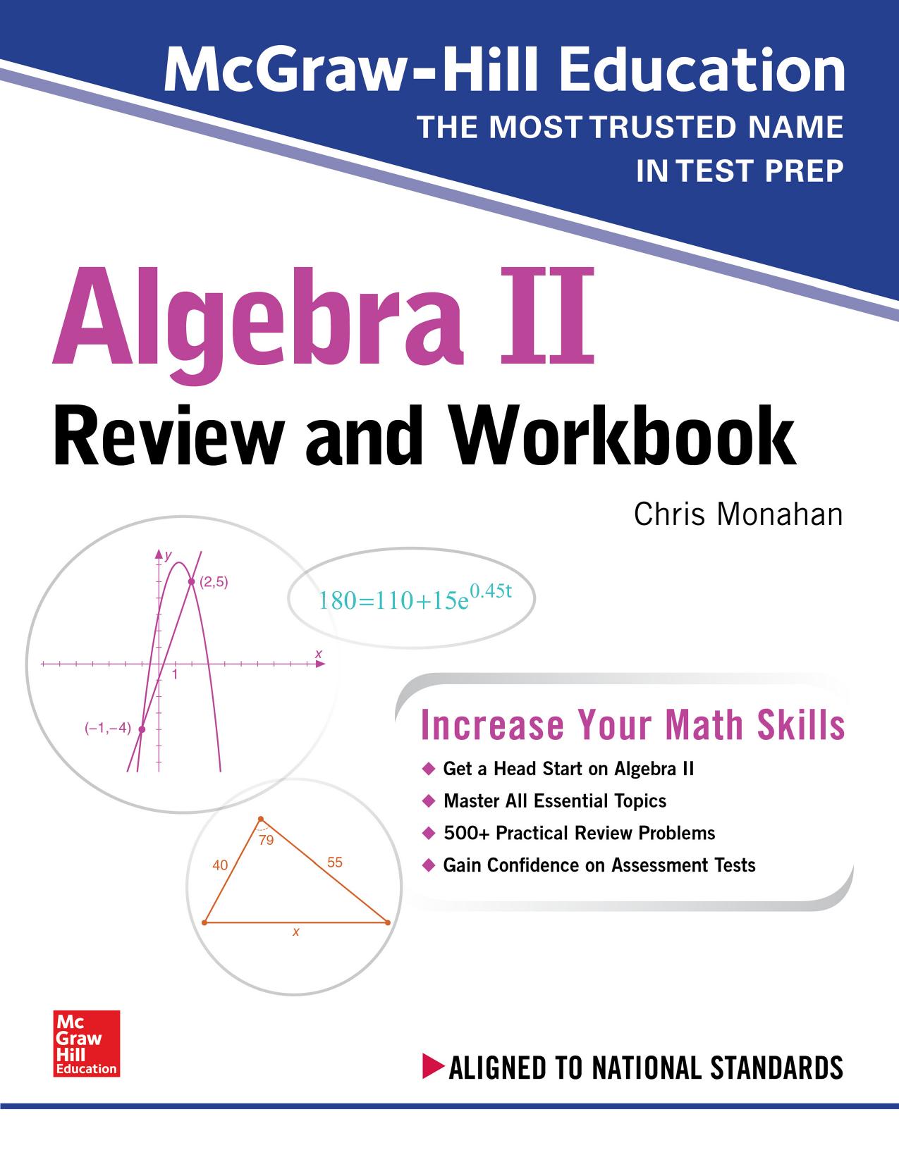 Algebra II review and workbook by Chris Monahan