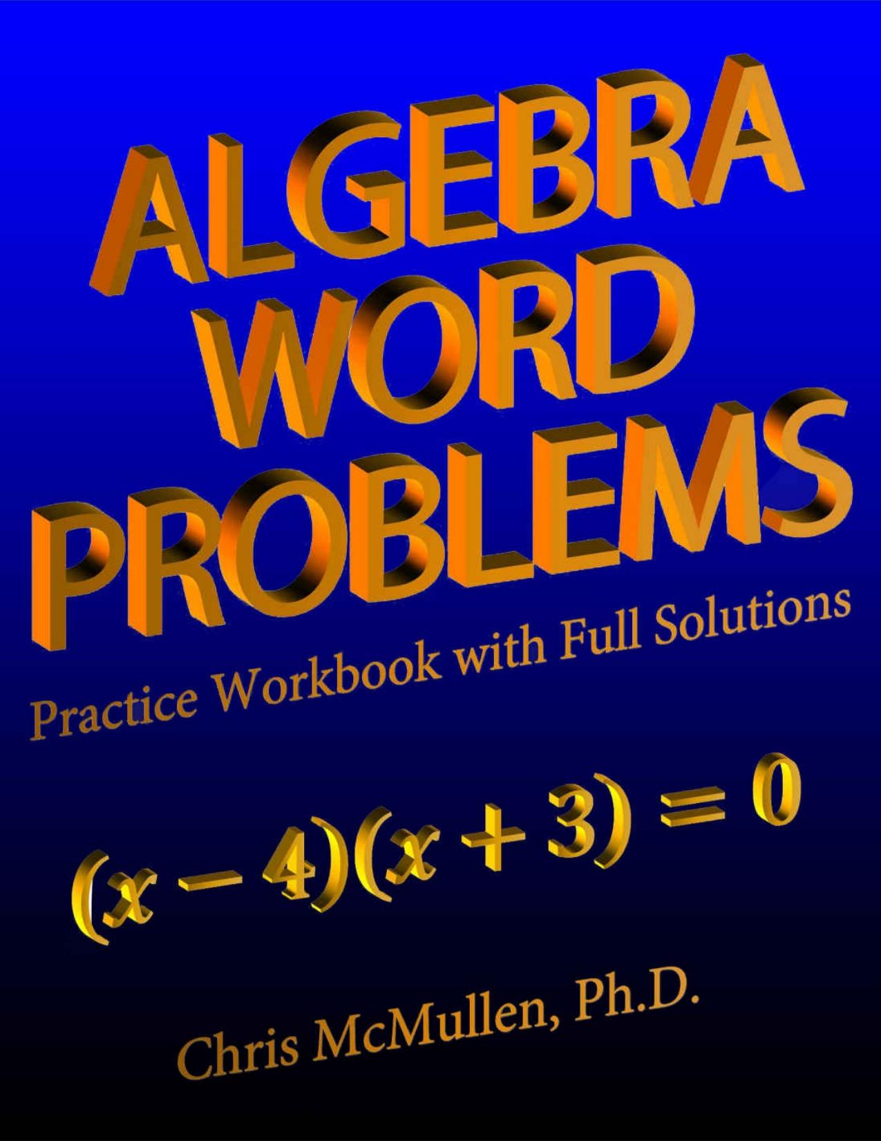 Algebra Word Problems by Chris McMullen