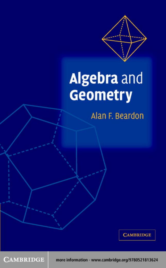 Algebra and Geometry by Alan F. Beardon