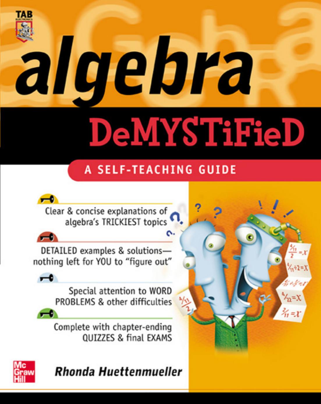 Algebra demystified by Huettenmueller Rhonda