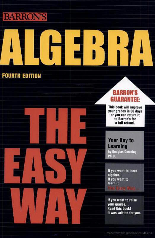 Algebra the Easy Way by Douglas Downing
