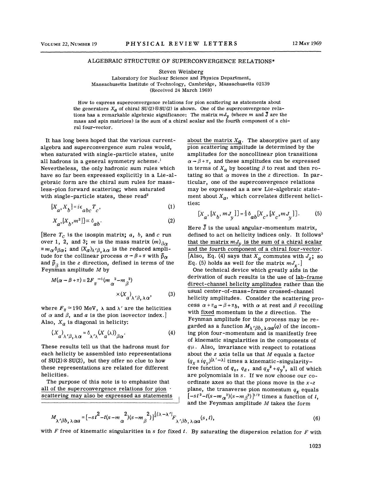 Algebraic Structure of Superconvergence Relations (1969) by Unknown