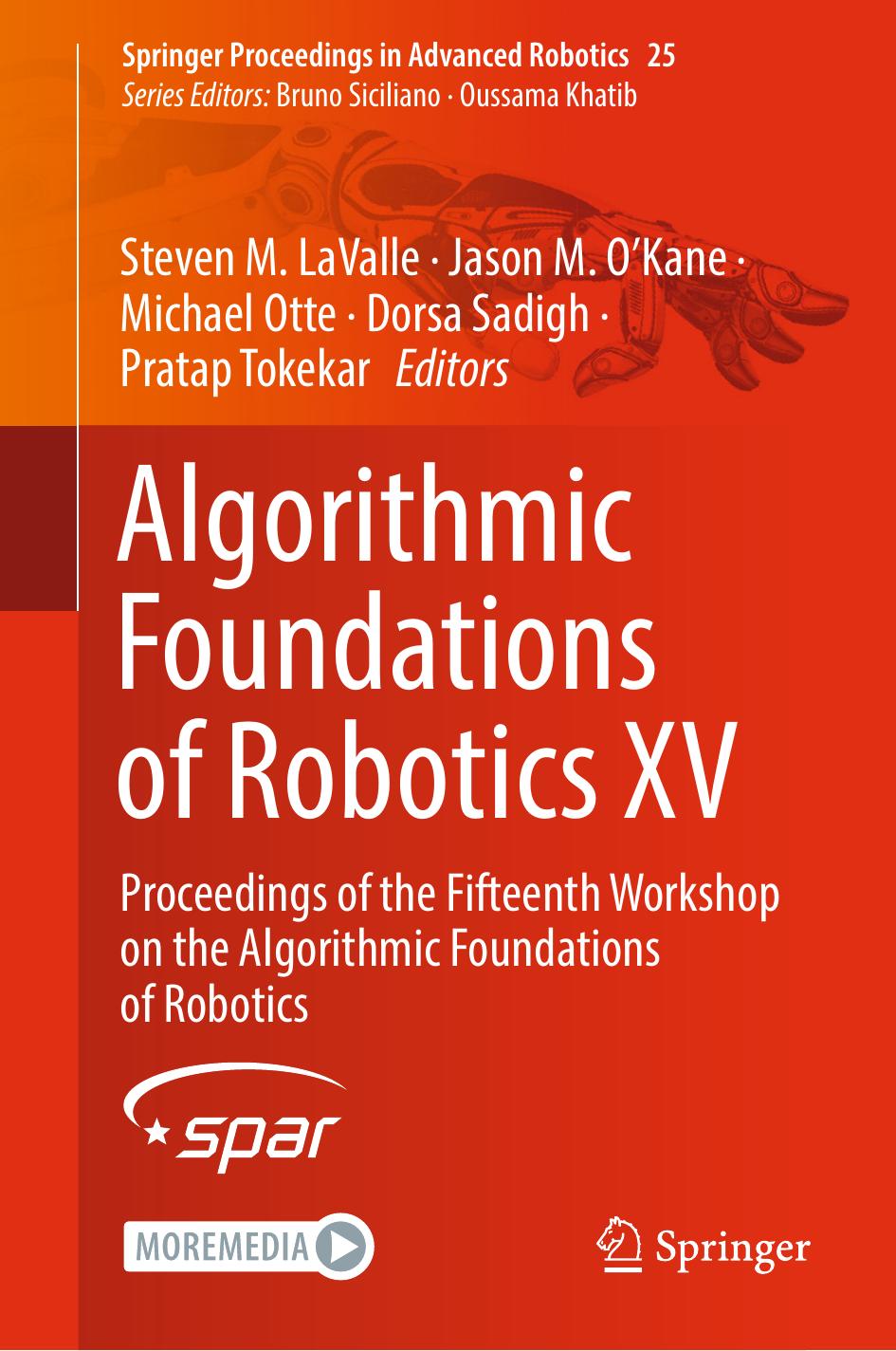 Algorithmic Foundations of Robotics XV by Unknown