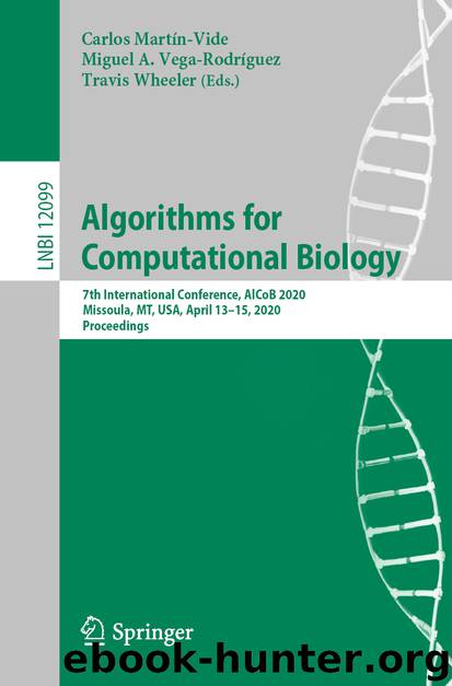 Algorithms for Computational Biology by Unknown