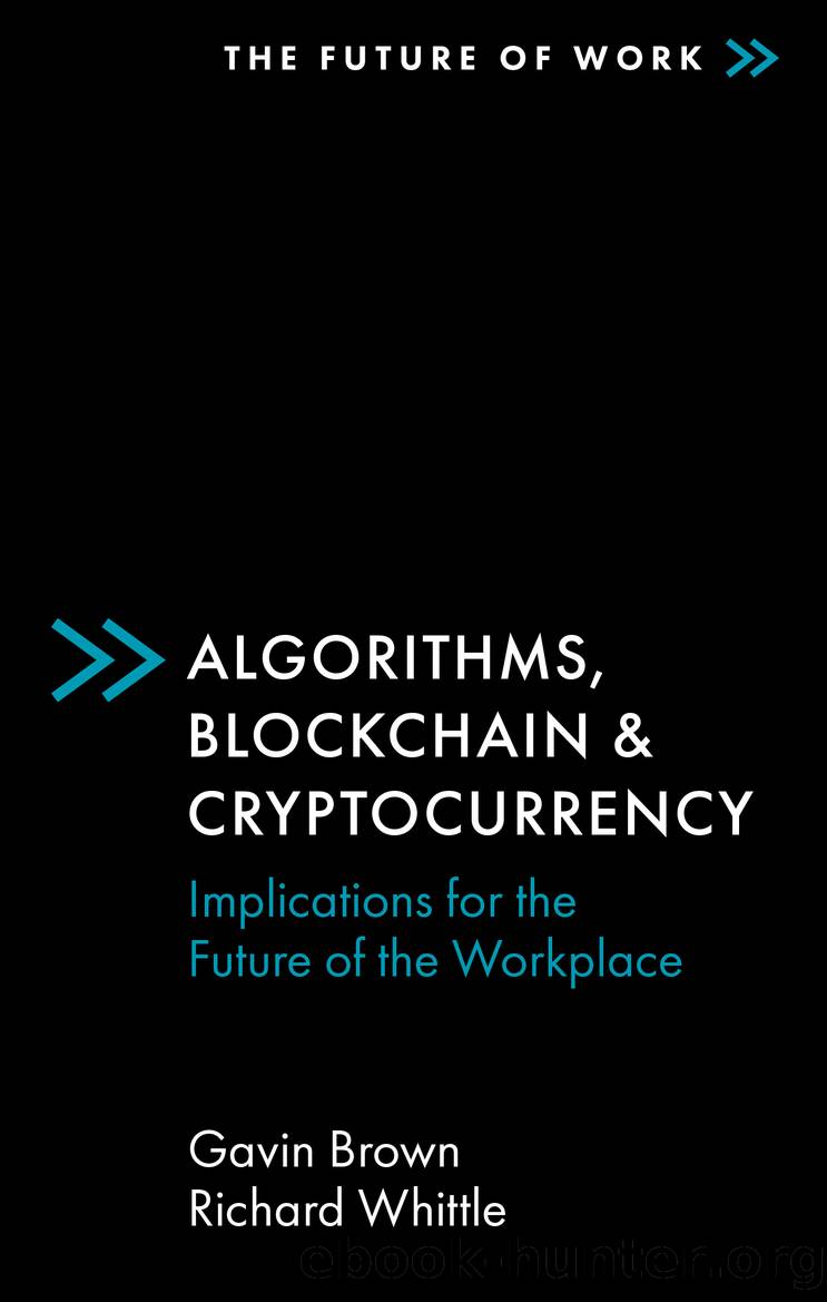 Algorithms, Blockchain & Cryptocurrency by Gavin Brown