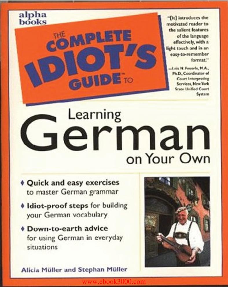 Alice Muller, Complete Idiots Guide To Learning German by Unknown