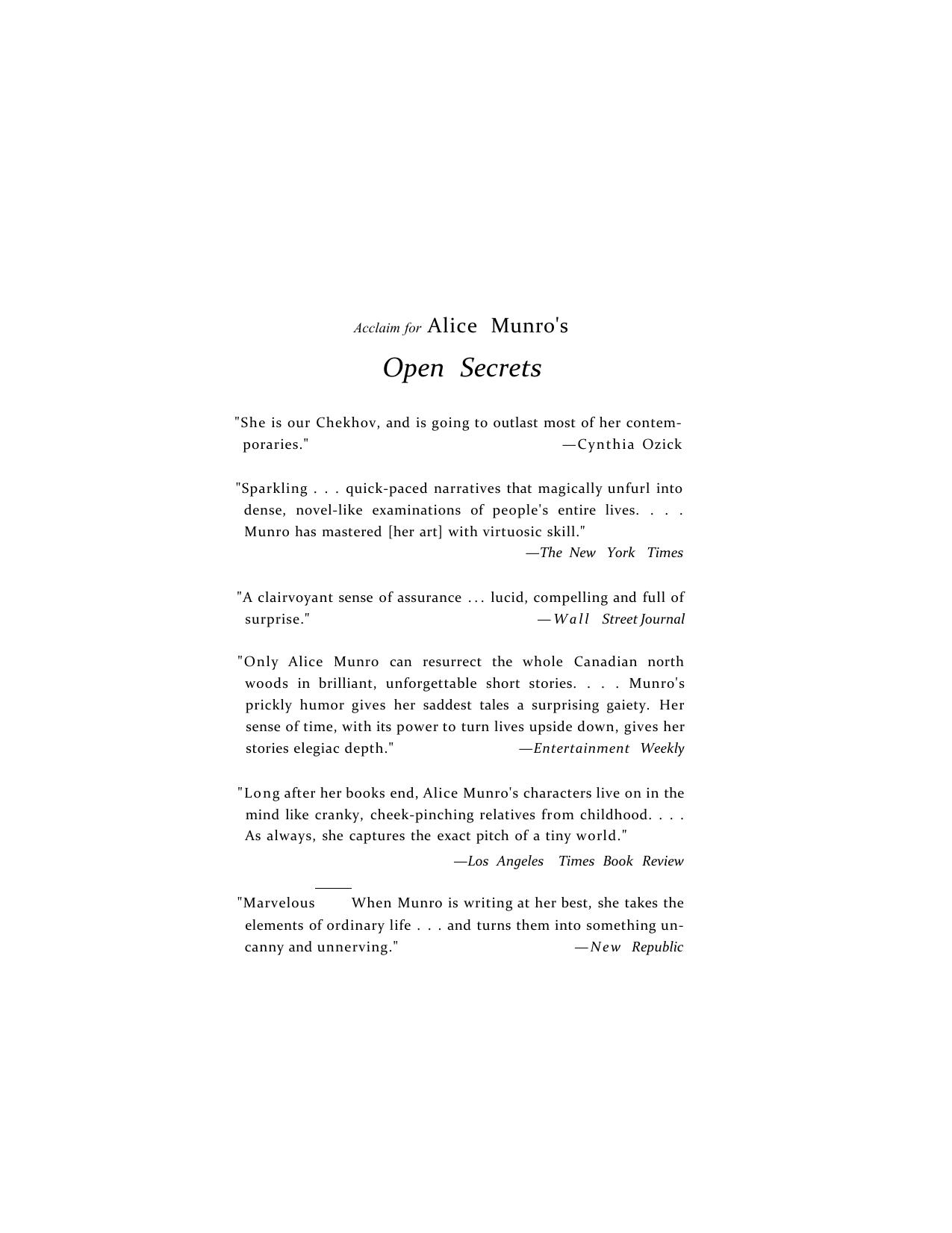 Alice Munro by Open Secrets (pdf)