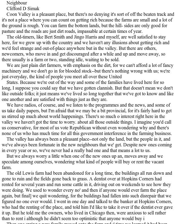 Aliens for Neighbors 08 - Neighbor by Clifford D Simak