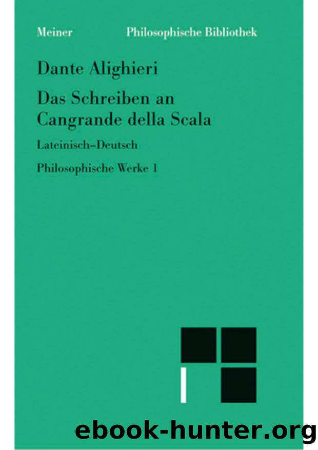 Alighieri by Philosophische Bibliothek (9783787332083)