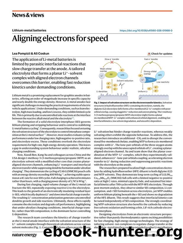 Aligning electrons for speed by Lea Pompizii & Ali Coskun