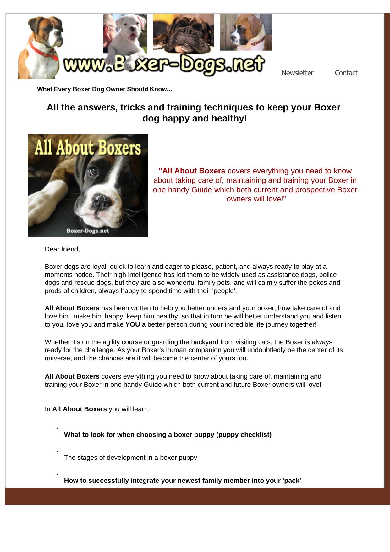 All About Boxers - Complete Boxer Dog Ebook, Audio And Video Package. by Best of Kuszter's Collection