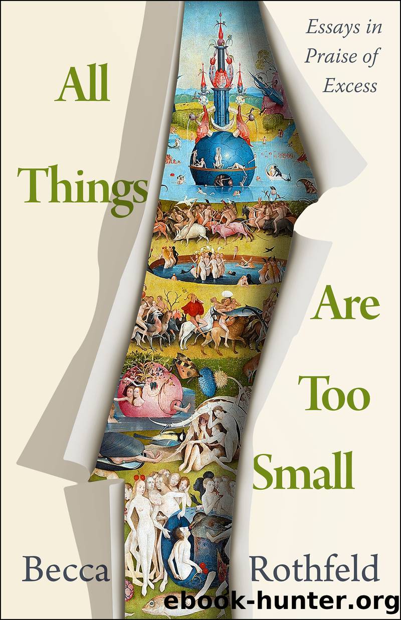 All Things Are Too Small by Becca Rothfeld