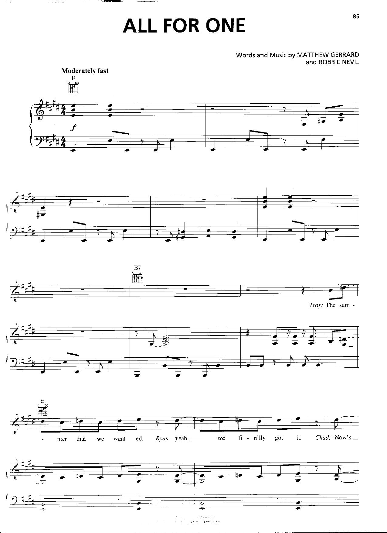 All for one (High School Musical) by Stephan Huck