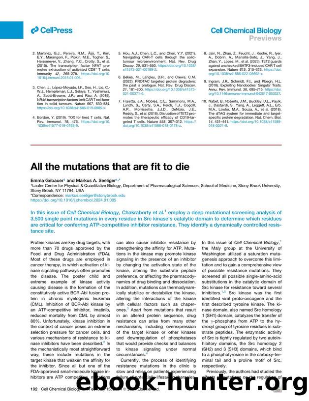 All the mutations that are fit to die by Emma Gebauer & Markus A. Seeliger
