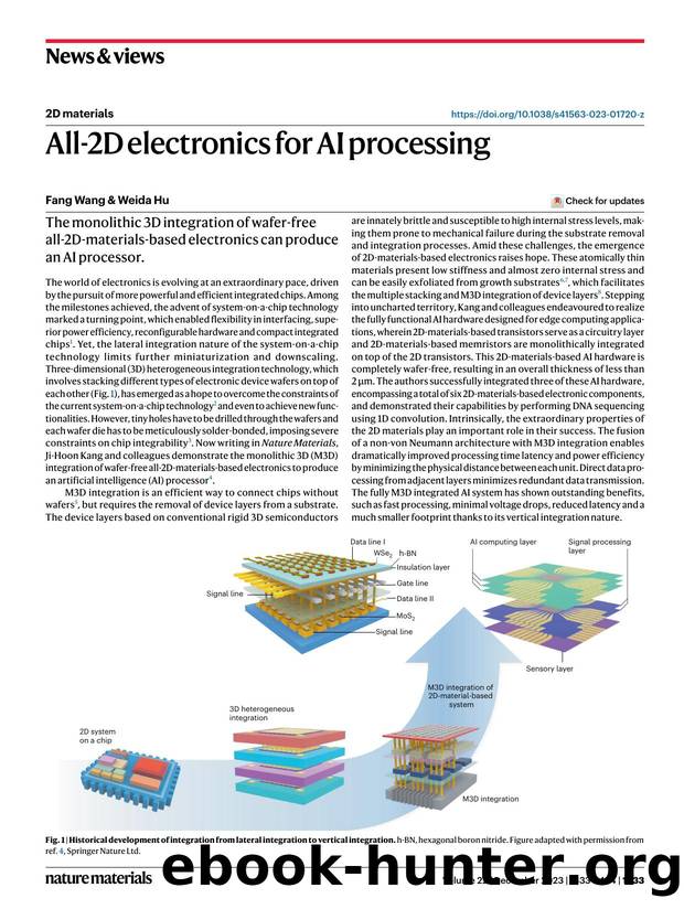 All-2D electronics for AI processing by Fang Wang & Weida Hu