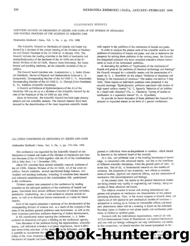 All-Union Conference on Mechanics of Liquids and Gases by Unknown