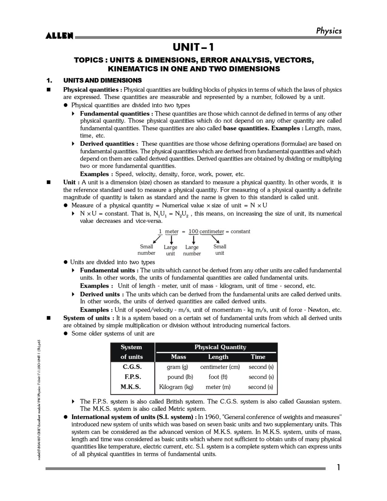 Allen IJSO Physics Complete Material by Allen
