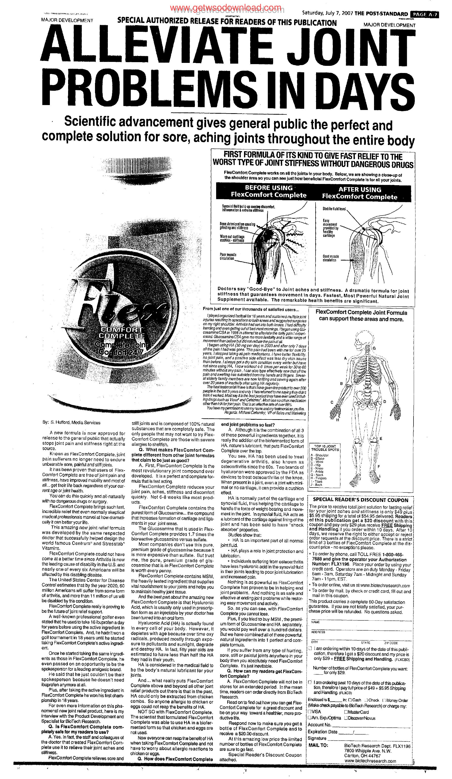 Alleviate Joint Problems In Days by Copyright 2008 Heritage Microfilm Inc. and Newspaperarchive.com