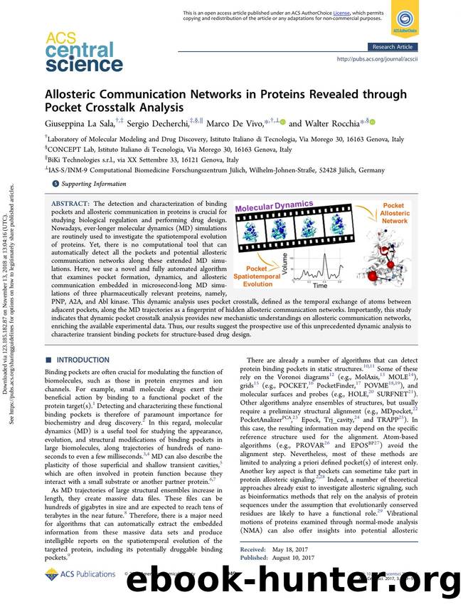 Allosteric Communication Networks in Proteins Revealed through Pocket Crosstalk Analysis by Giuseppina La Sala Sergio Decherchi Marco De Vivo & Walter Rocchia