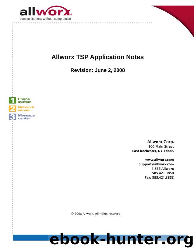Allworx TSP Application Notes by John Vankerkhove