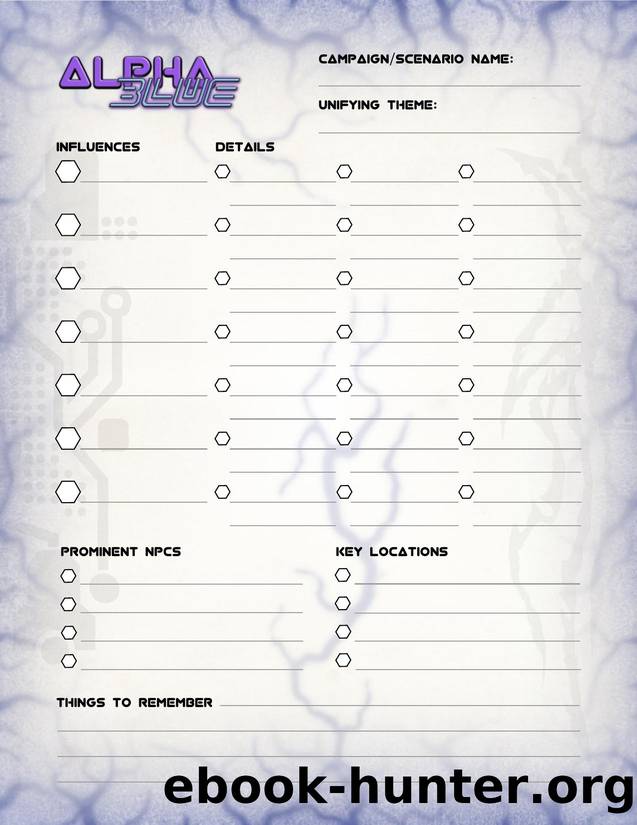 Alpha Blue Sheet Campaign Manager With 23 Questions R 1 by Unknown