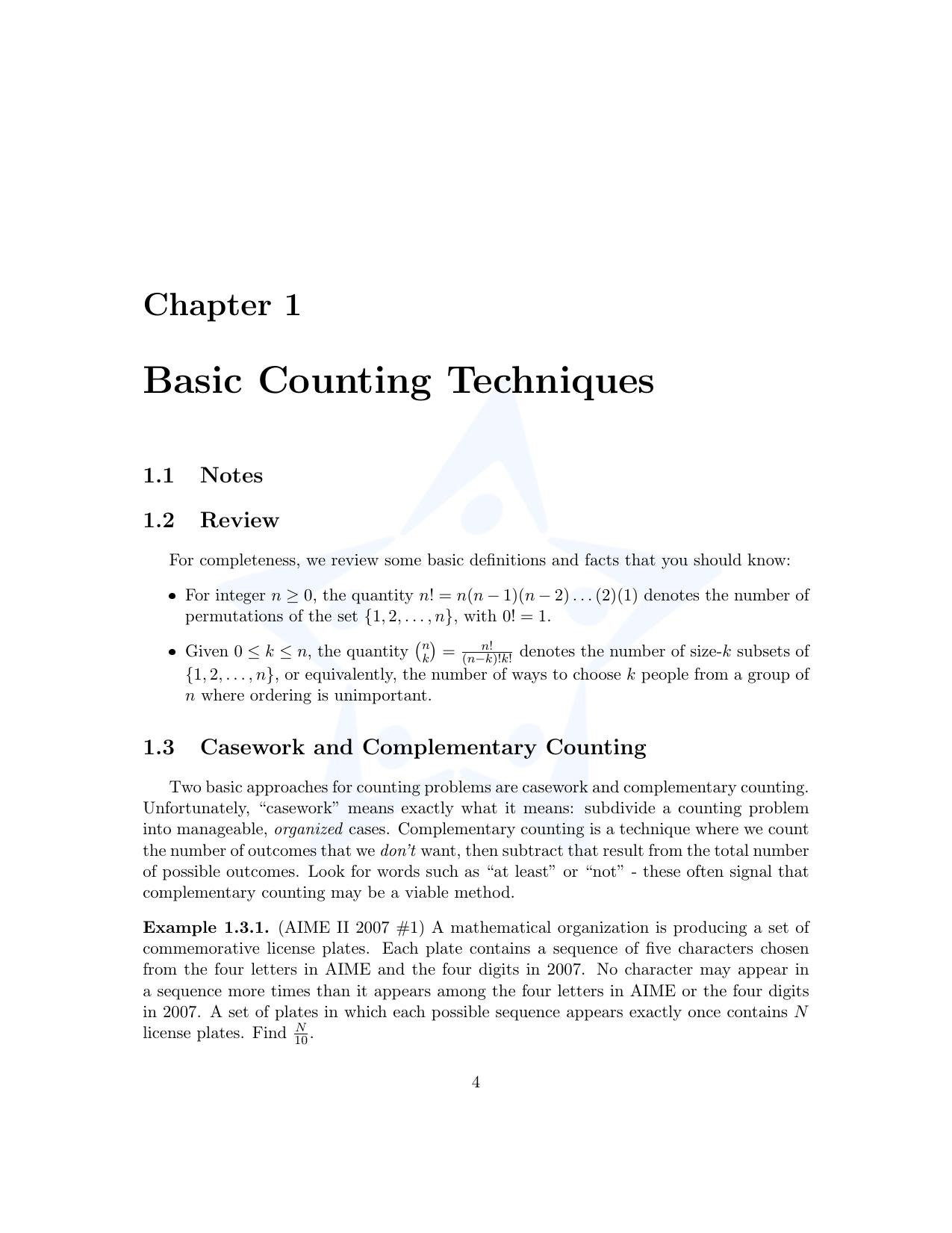 Alphastar Counting Basic AIME Course by Alphastar Academy