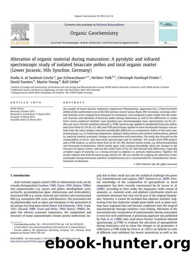 Alteration of organic material during maturation: A pyrolytic and infrared spectroscopic study of isolated bisaccate pollen and total organic matter (Lower Jurassic, Hils Syncline, Germany) by unknow