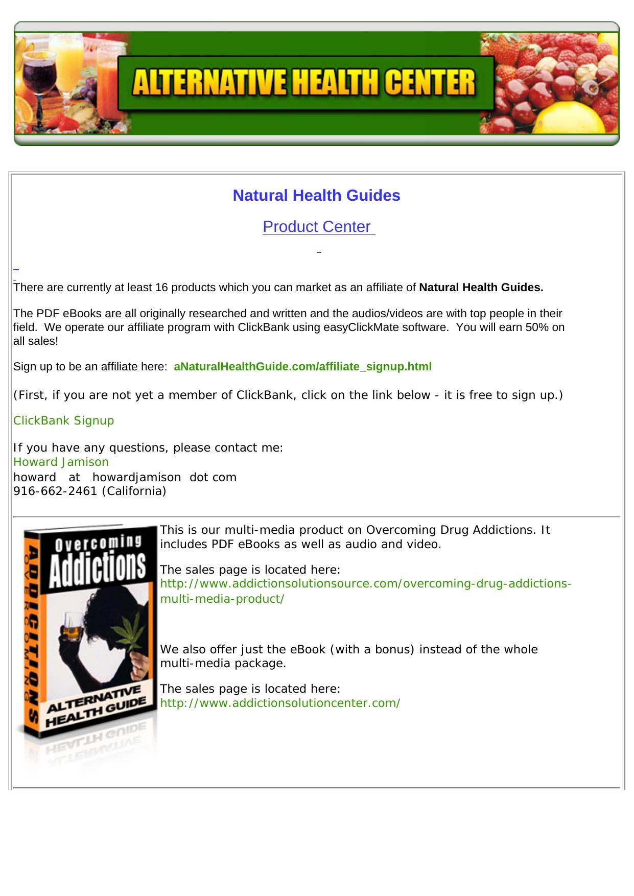 Alternative Health Center - Overcoming Drug Addictions, Quit Smoking. by Best of Kuszter's Collection