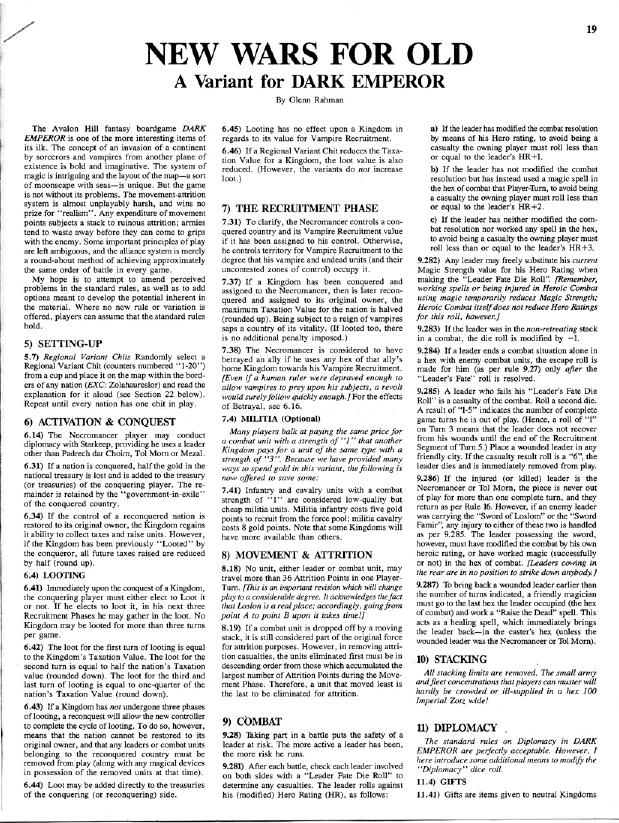 Alternative Rules by General Magazine