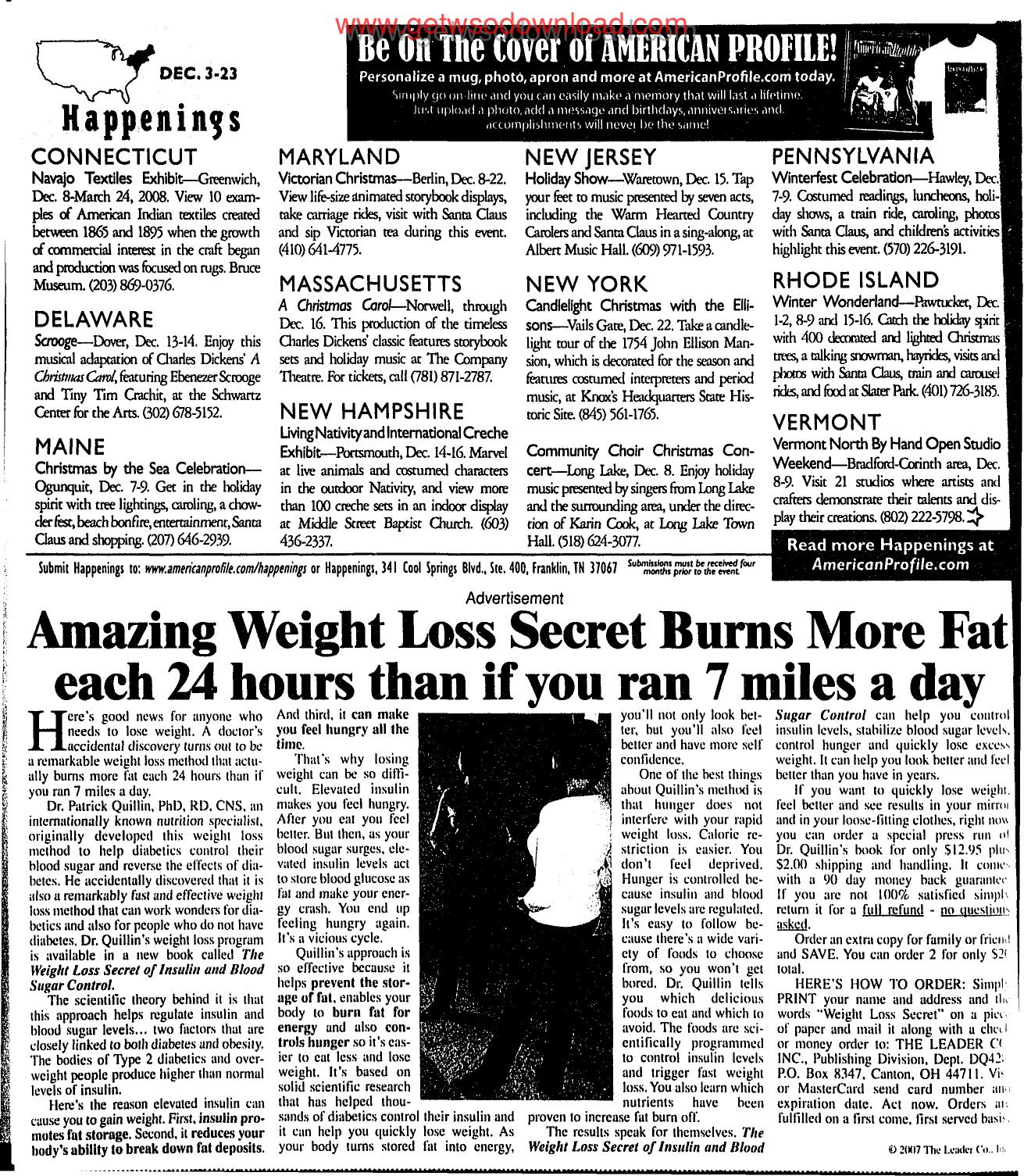 Amazing Weight Loss Secret Burns More Fat by Copyright 2009 Heritage Microfilm Inc. & Newspaperarchive.com