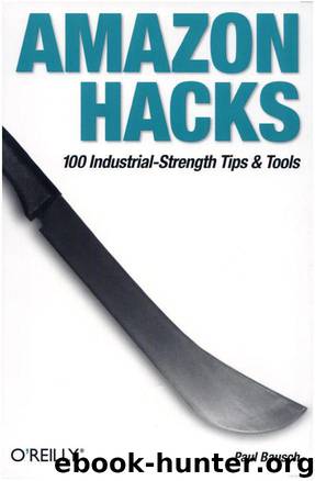 Amazon Hacks by Paul Bausch