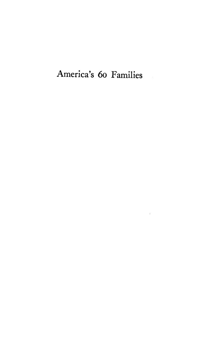 America's 60 Families by Unknown