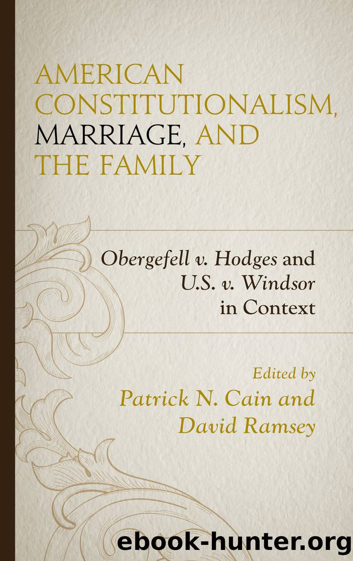 American Constitutionalism, Marriage, and the Family by unknow