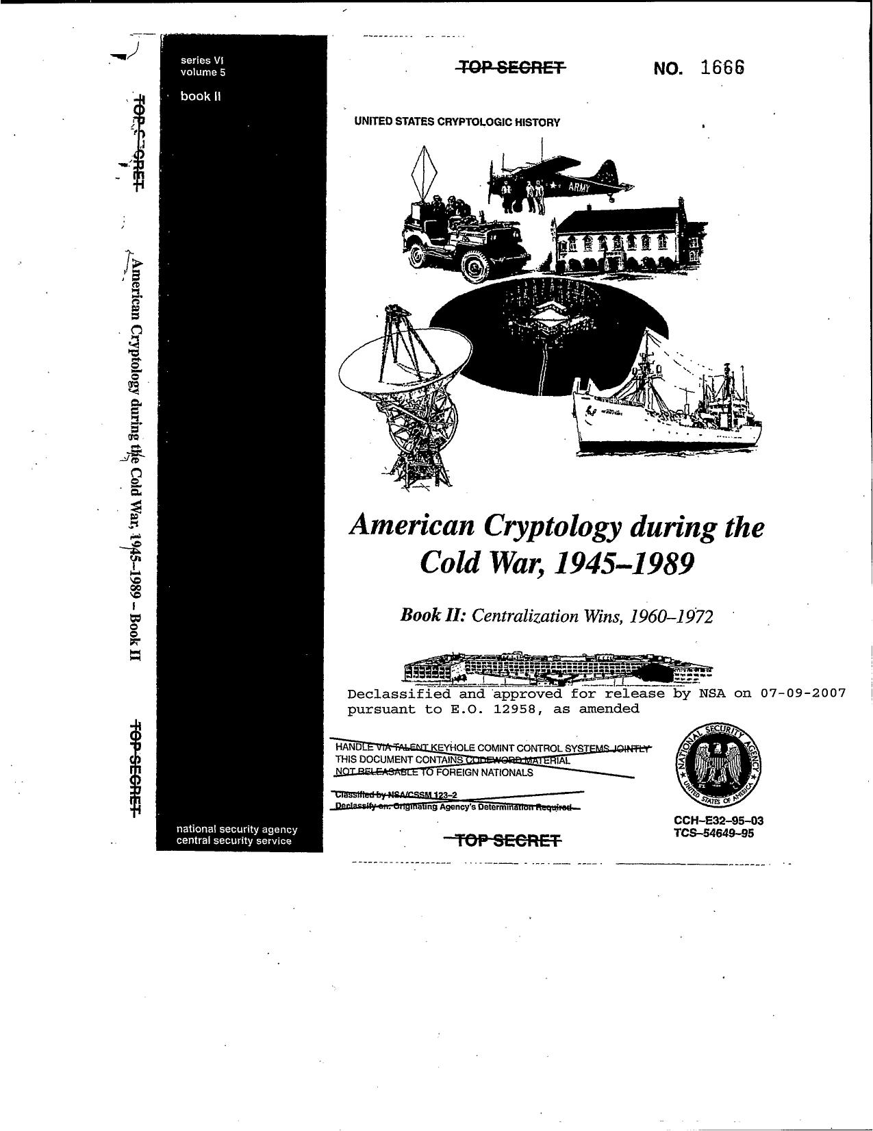 American Cryptology During the Cold War - Book 2 [TOP SECRET - DECLAS.] by T. Johnson