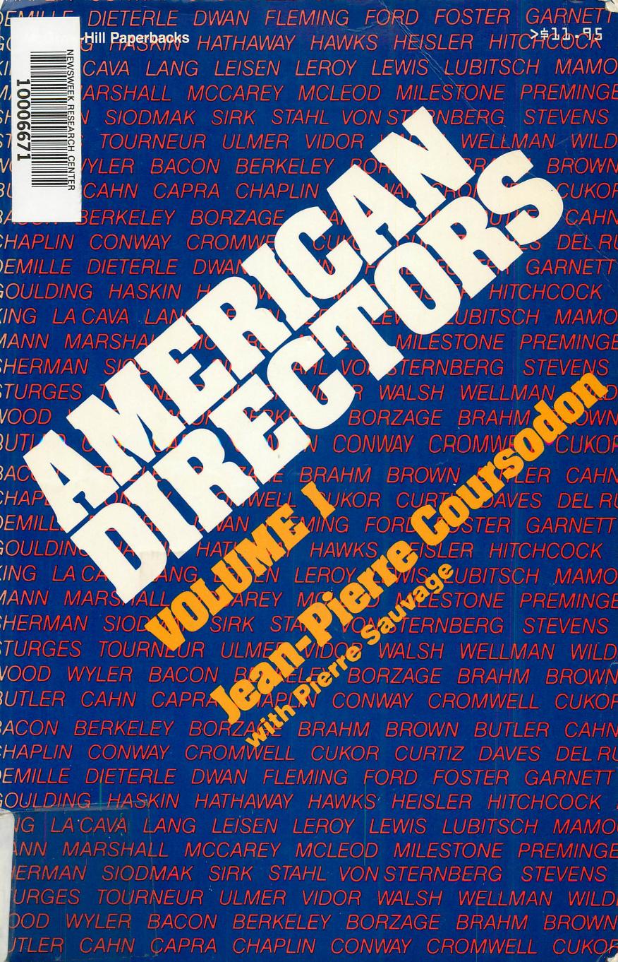 American Directors (Volume I) by Jean-Pierre Coursodon & Pierre Sauvage