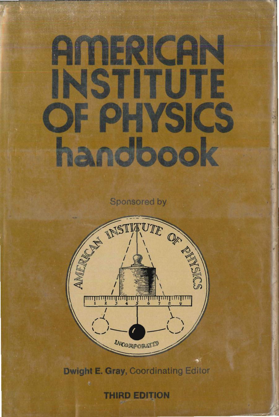 American Institute of Physics Handbook by Unknown