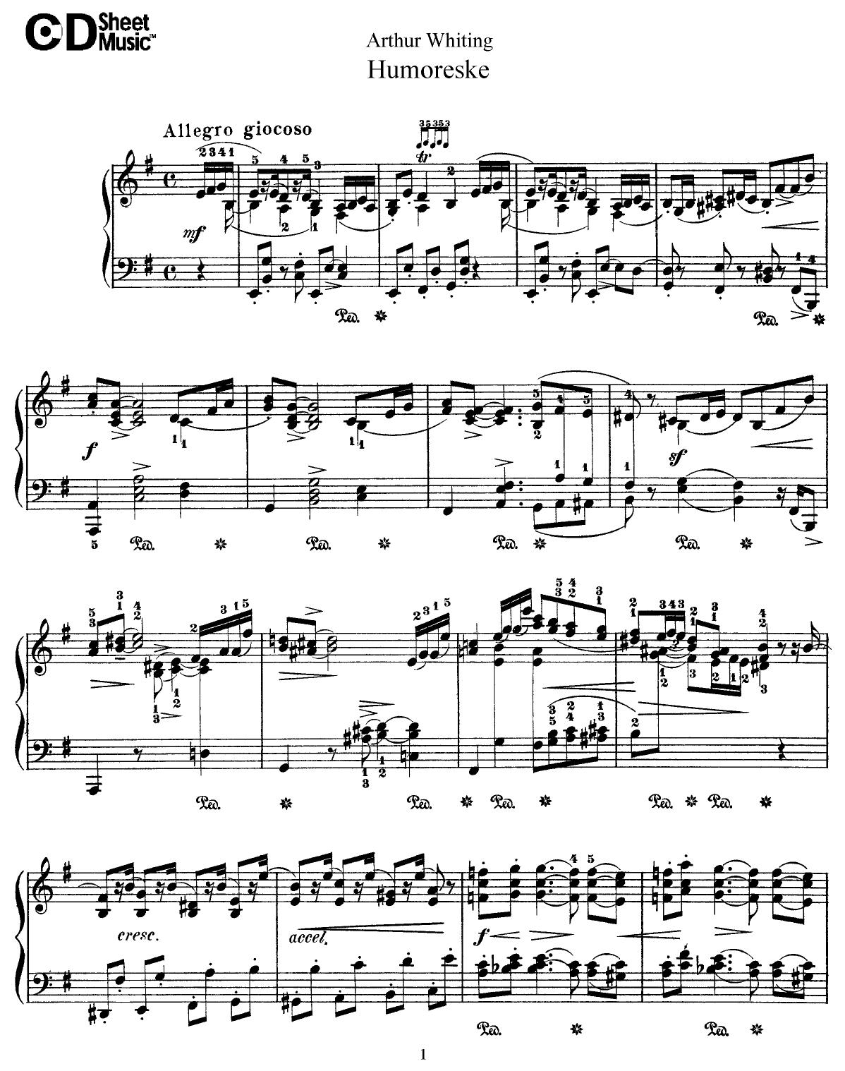American Piano Music: Arthur Whiting by WBaxley Music Subito Music Corp & Stephens Pub. Co