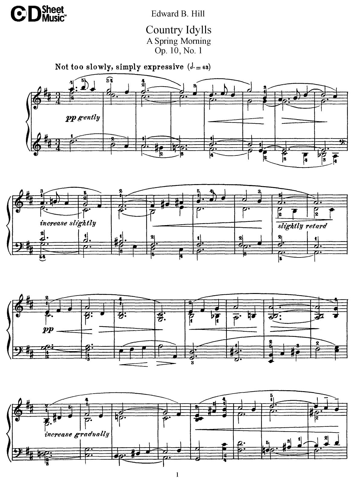 American Piano Music: Edward B. Hill by WBaxley Music Subito Music Corp & Stephens Pub. Co